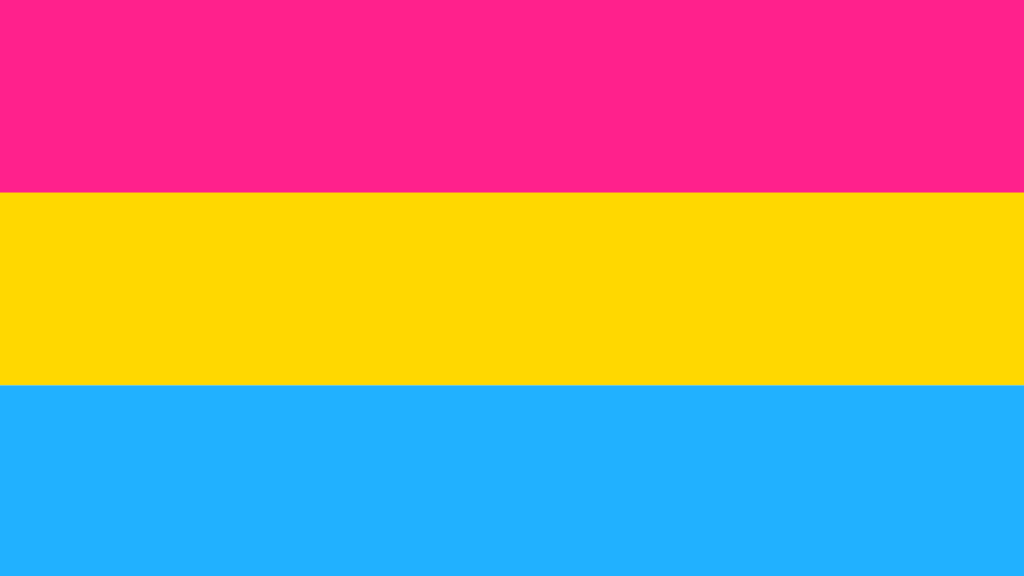 Pansexual Pride Flag. Graphic by Nico Mara-McKay (December 2025).